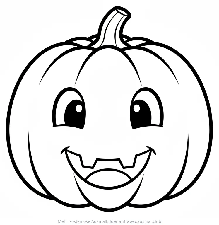 Kürbis mit Gesicht Ausmalbild