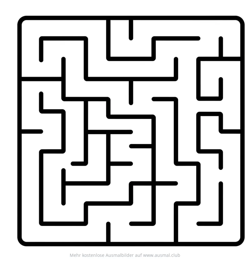 Maislabyrinth Ausmalbild für Kinder