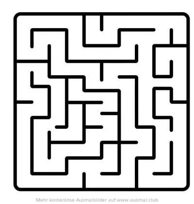 Maislabyrinth Ausmalbild für Kinder