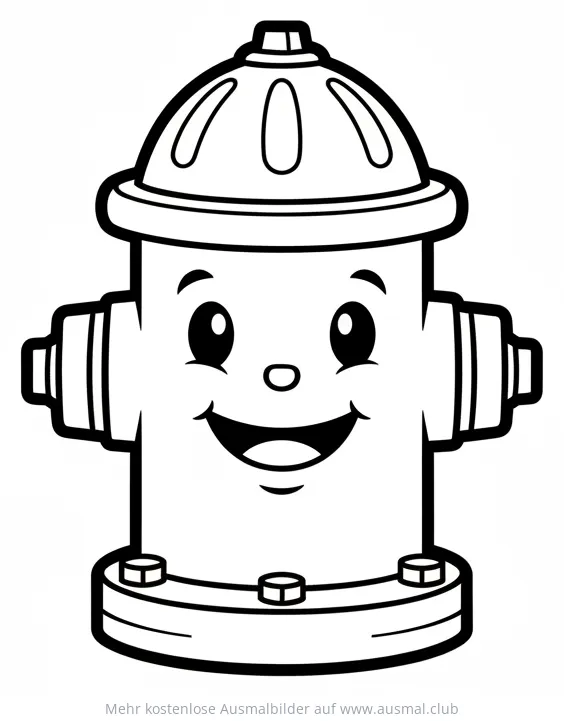 Freundlicher Hydrant Ausmalbild