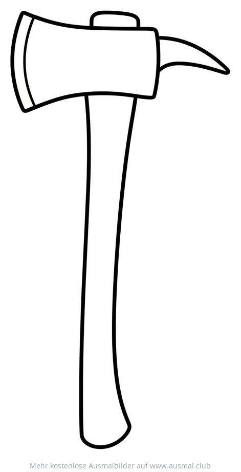 Feuerwehraxt Ausmalbild