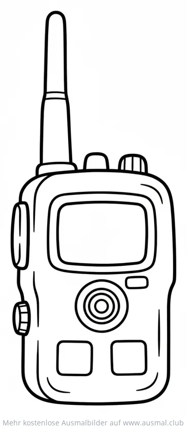 Funkgerät Ausmalbild für Kinder