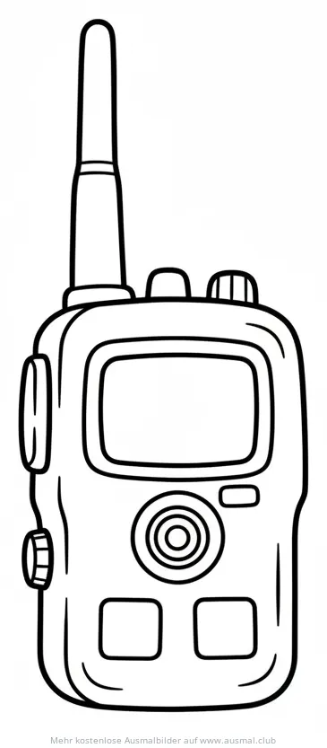 Funkgerät Ausmalbild für Kinder