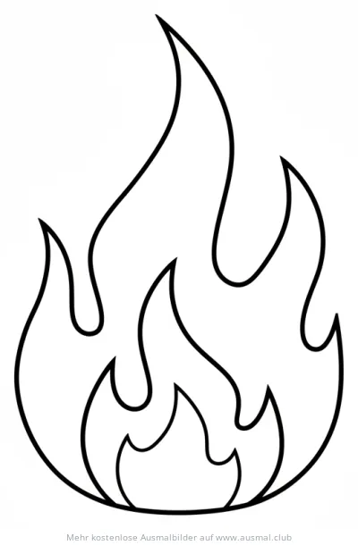 Flammen Ausmalbild