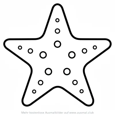 Seestern Ausmalbild mit Punkten