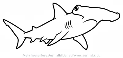 Hammerhai Ausmalbild