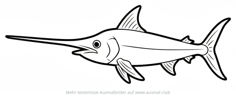 Schwertfisch Ausmalbild