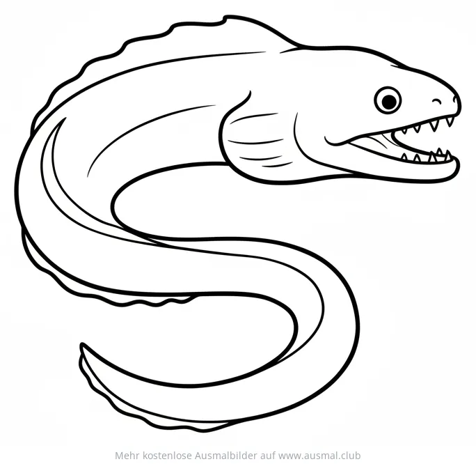 Muraene Ausmalbild im Comic-Stil