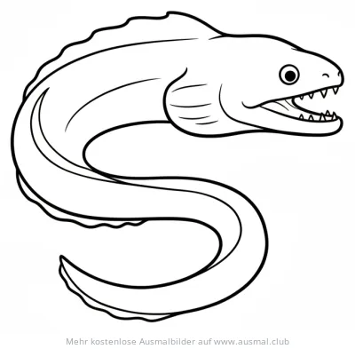 Muraene Ausmalbild im Comic-Stil