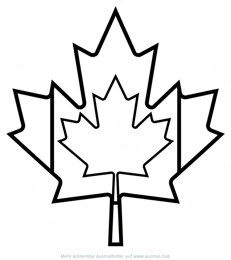 Ahornblatt Ausmalbild, Symbol Kanadas