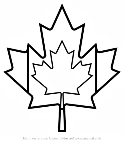 Ahornblatt Ausmalbild, Symbol Kanadas