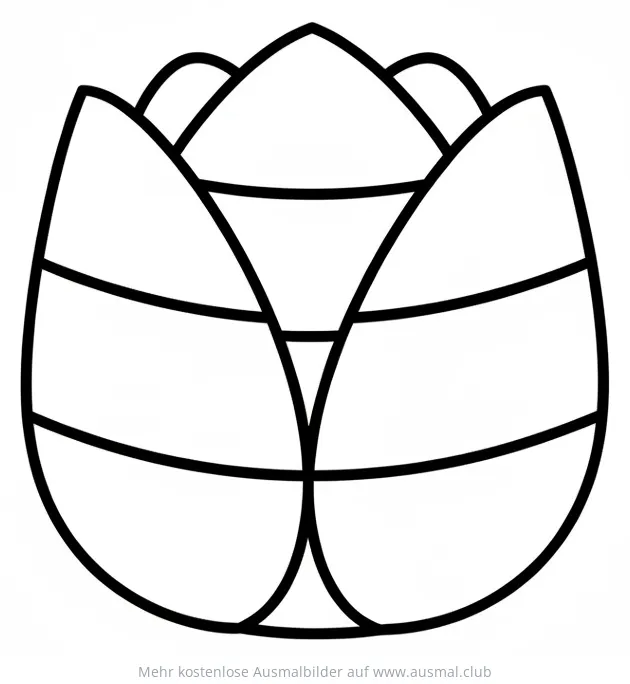 Tulpe Ausmalbild im Stil der Niederlande