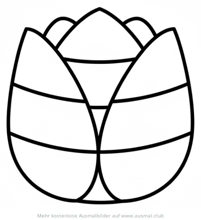 Tulpe Ausmalbild im Stil der Niederlande