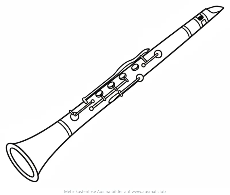 Klarinette Ausmalbild