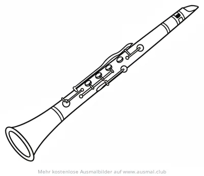 Klarinette Ausmalbild