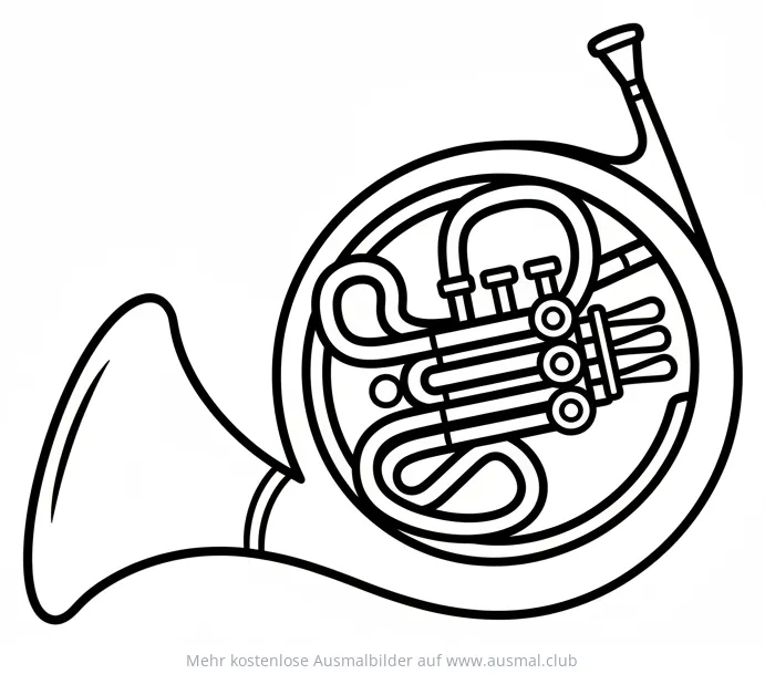 Waldhorn Ausmalbild