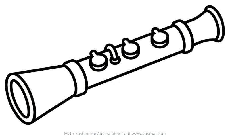 Piccoloflöte Ausmalbild