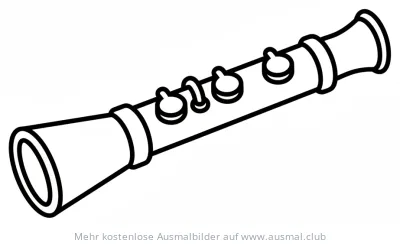 Piccoloflöte Ausmalbild