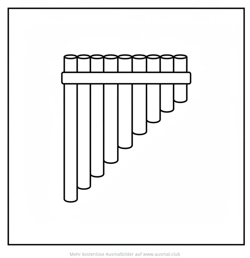 Panflöte Ausmalbild