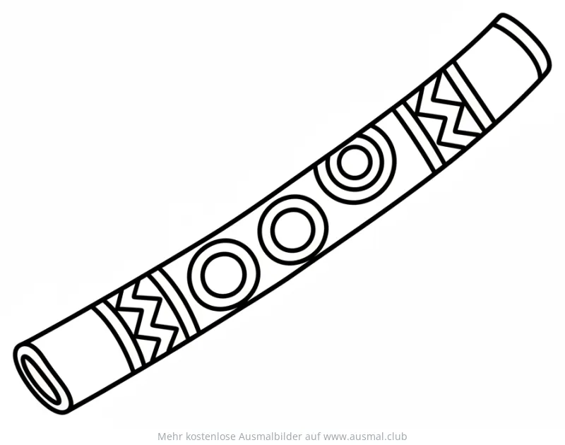 Didgeridoo Ausmalbild mit Mustern