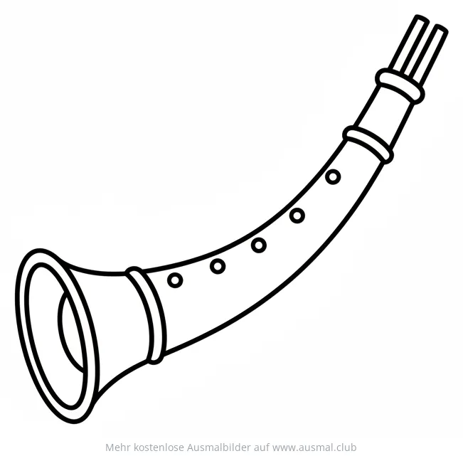 Schalmei Ausmalbild