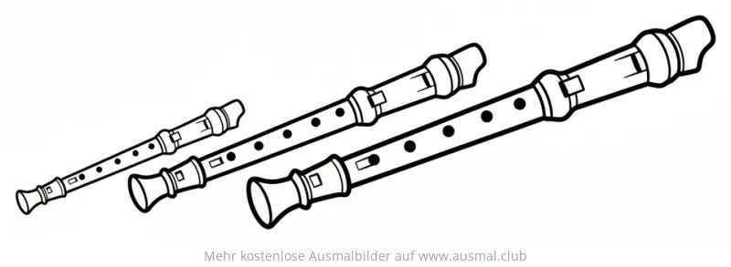 Blockflötenensemble Ausmalbild
