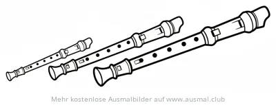 Blockflötenensemble Ausmalbild