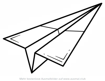 Papierflieger Ausmalbild