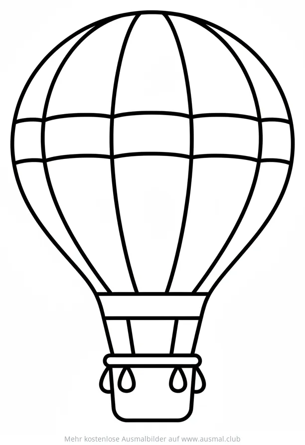 Heißluftballon Ausmalbild