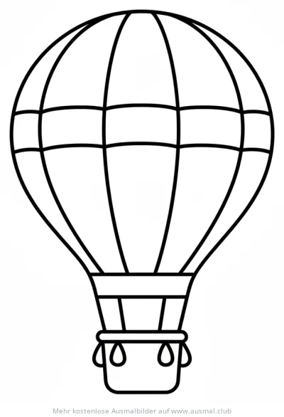 Heißluftballon Ausmalbild