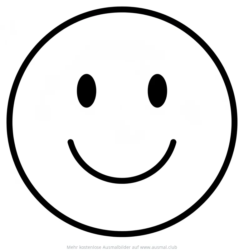 Smiley Ausmalbild mit freundlichem Gesicht