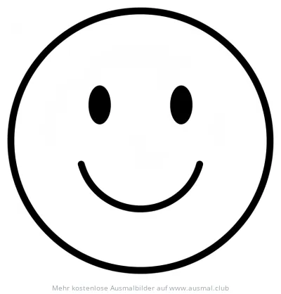 Smiley Ausmalbild mit freundlichem Gesicht