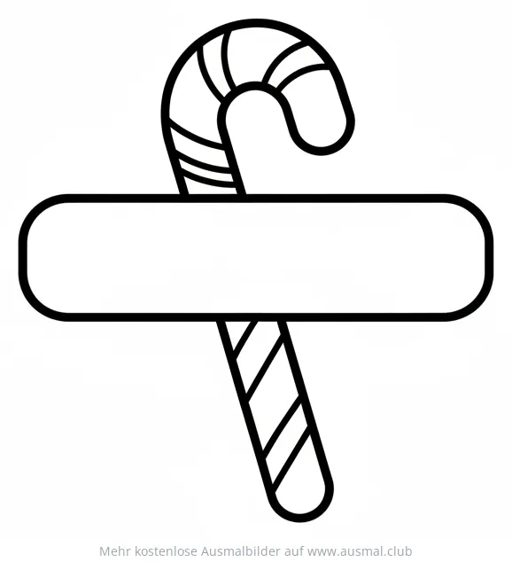 Minuszeichen in Form einer Süßigkeit Ausmalbild