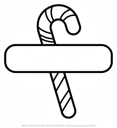 Minuszeichen in Form einer Süßigkeit Ausmalbild