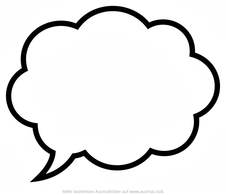 Sprechblase Ausmalbild