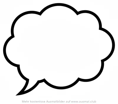 Sprechblase Ausmalbild
