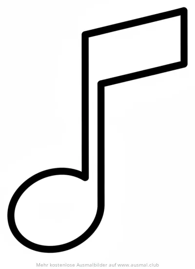 Einfache Achtelnote Ausmalbild