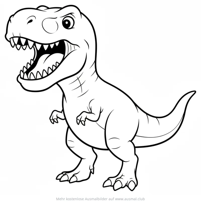 Cartoon T-Rex Ausmalbild