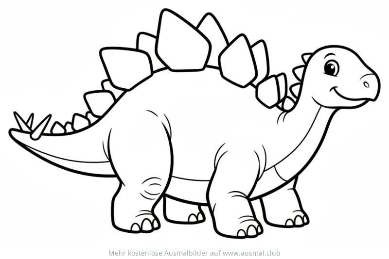Freundlicher Stegosaurus Ausmalbild
