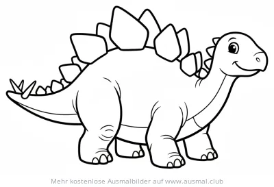 Freundlicher Stegosaurus Ausmalbild