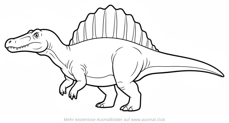 Spinosaurus Ausmalbild mit Rückensegel