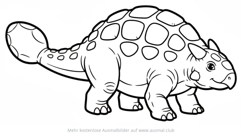 Ankylosaurus Ausmalbild mit Panzerung