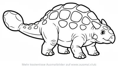 Ankylosaurus Ausmalbild mit Panzerung