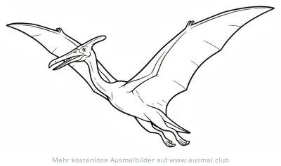 Fliegender Quetzalcoatlus Ausmalbild