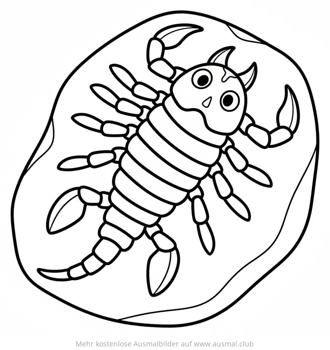 Seeskorpion Fossil Ausmalbild