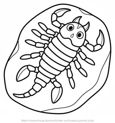 Seeskorpion Fossil Ausmalbild