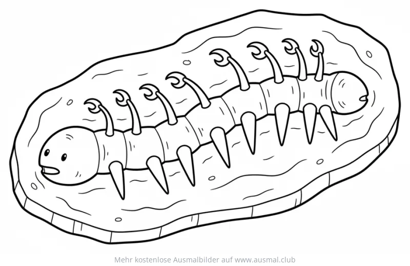 Hallucigenia Fossil Ausmalbild