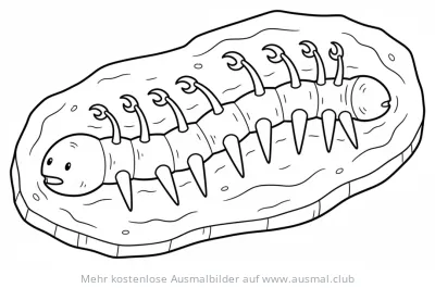 Hallucigenia Fossil Ausmalbild
