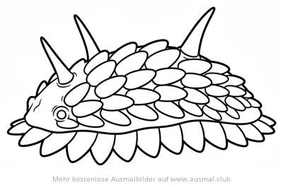 Wixaxia Ausmalbild mit Stacheln und schuppenartigem Panzer