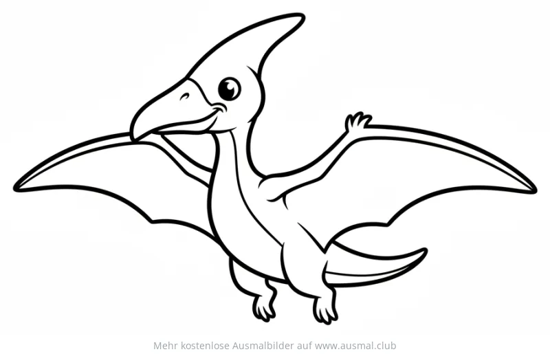 Freundlicher Pteranodon Ausmalbild